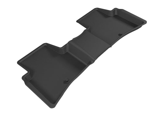 Black 3D MAXpider rubber floor mats for Hyundai Tucson 2016-2020 Kagu 2nd row, designed to protect vehicle flooring.