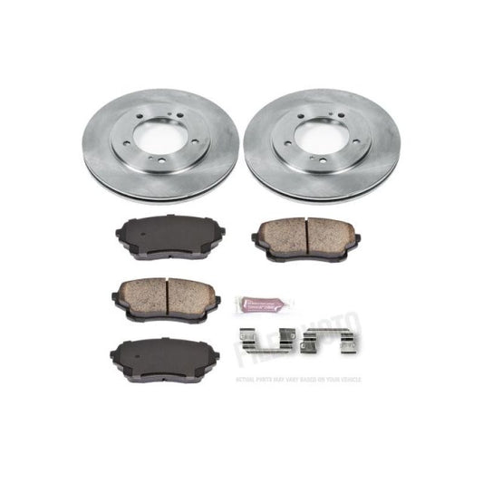 PowerStop OE front brake kit for Suzuki XL-7 (2004-2006), includes brake rotors and pads, durable auto specialty brake components.