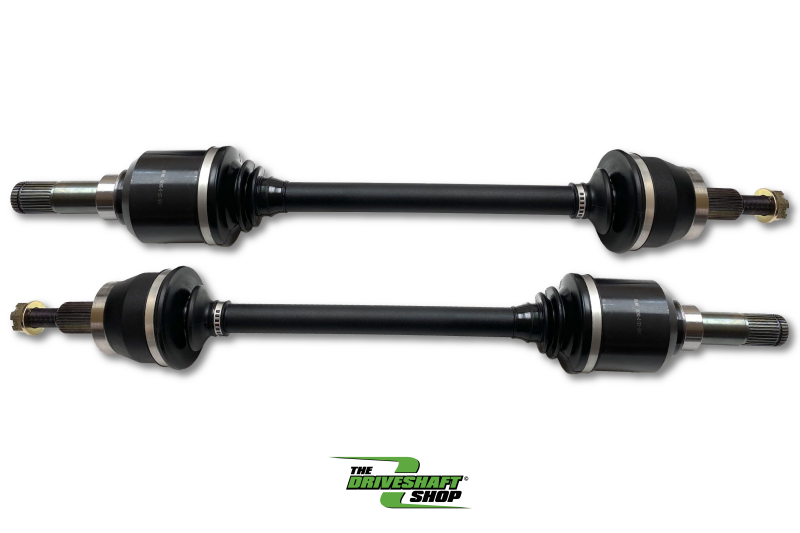 DSS Chevy Camaro SS Level 5 axle with 2-piece outer CV, automotive drivetrain component for high-performance rear axle.