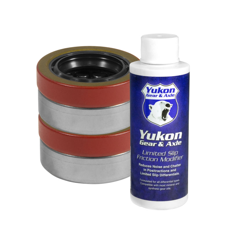 Yukon Gear Chevrolet Camaro limited slip and re-gear kit with 30 spline axles and 3.42 gear ratio for final drive replacement.