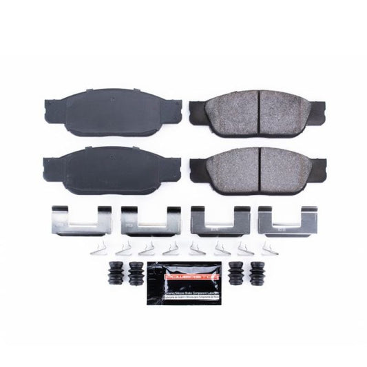 PowerStop Z23 Evolution sport brake pads for 2002-2005 Ford Thunderbird front performance brake pads with hardware.