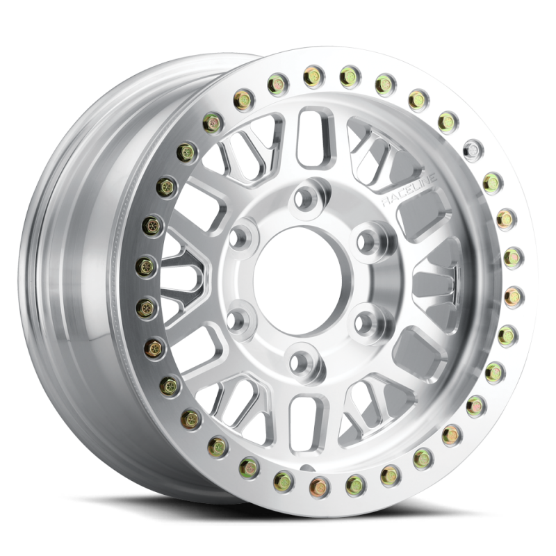 Raceline RT951F Ryno forged 17x9-inch cast wheel in machine raw finish with 44mm offset and 130.81mm bore isolation.