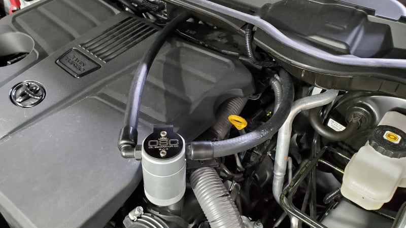 J&L 22-25 Toyota Tundra, 23-25 Sequoia 3.5L Turbo Oil Separator 3.0 Driver Side - Clear Anodized