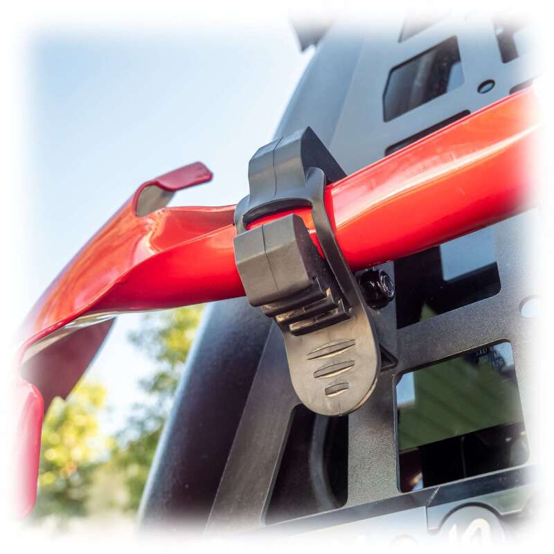 TURN Offroad Molle rubber clamp mount with hook for off-road gear and utility attachment, durable black rubber construction.