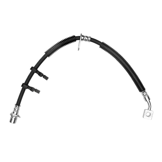 DFC 16-23 Cadillac CTS front right brake hose from the brake line kit, showing the durable rubber and metal fittings.
