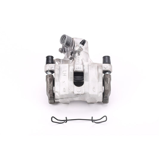 PowerStop rear left OE brake caliper with bracket for Mazda 3 2004-2009, automotive replacement part, black metal finish.