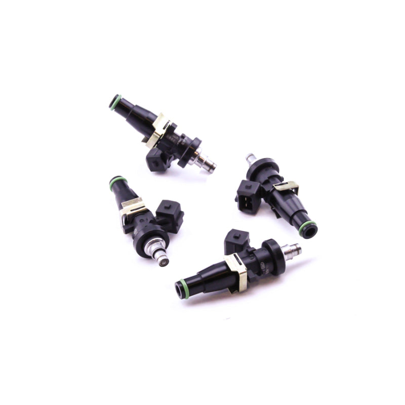 DeatschWerks Bosch EV14 1500cc fuel injectors set for 92-00 Honda Civic and 91-01 Integra, four high-performance injectors.