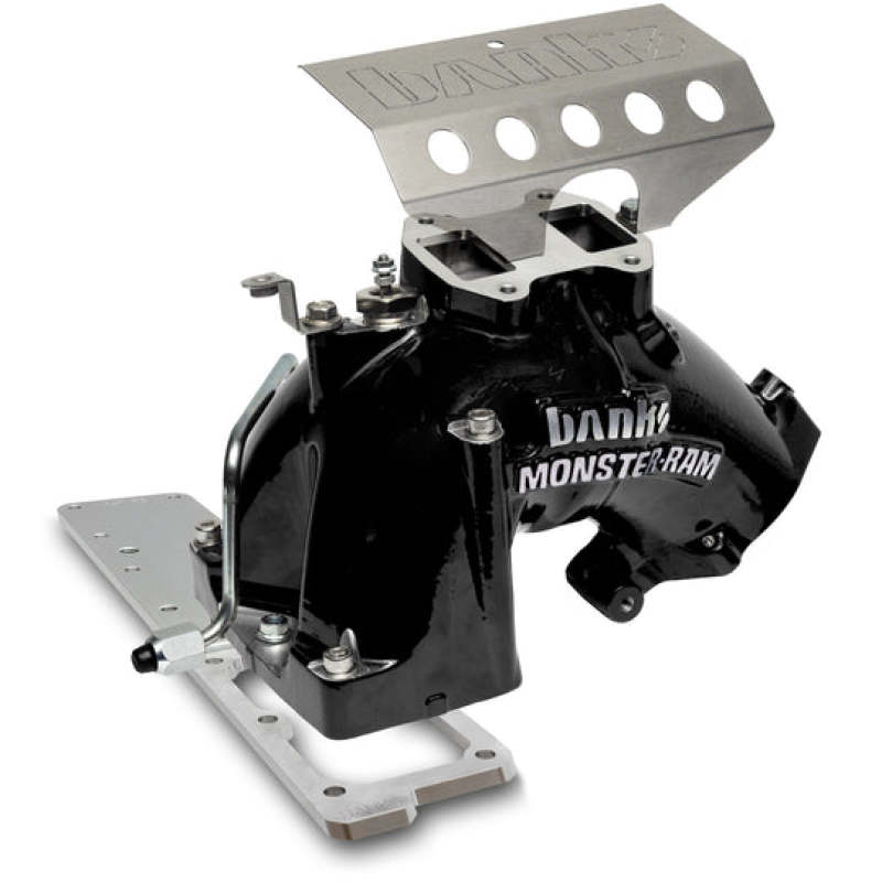 Banks Power 19-24 Ram 2500/3500 6.7L Diesel Monster-Ram Intake System in black, featuring a short ram air intake for improved airflow.