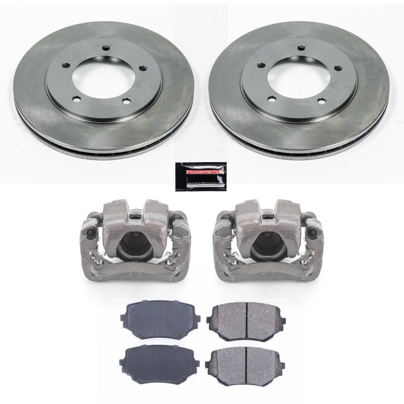 PowerStop front brake kit with calipers for 1999 Suzuki Grand Vitara, includes OEM-style brake components and hardware.