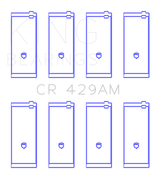 King Engine Bearings connecting rod bearing set for Toyota 1.6I 4Afe, size +0.75mm, showing metal bearings in packaging.