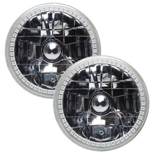 Oracle Lighting ColorSHIFT headlights for Jeep Wrangler TJ 97-06, showing the sleek, modern LED headlight design without controller.