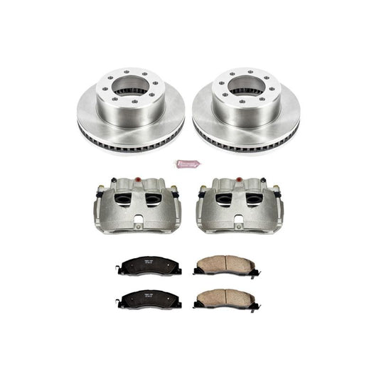 PowerStop OE brake calipers and autospecialty kit for front of Ram 3500 2011-2018, includes calipers and components.
