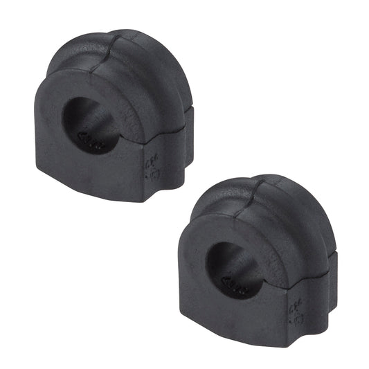 Moog Nissan Altima rear sway bar bushing, automotive suspension part, close-up view of the black rubber bushing for rear frame mounting.