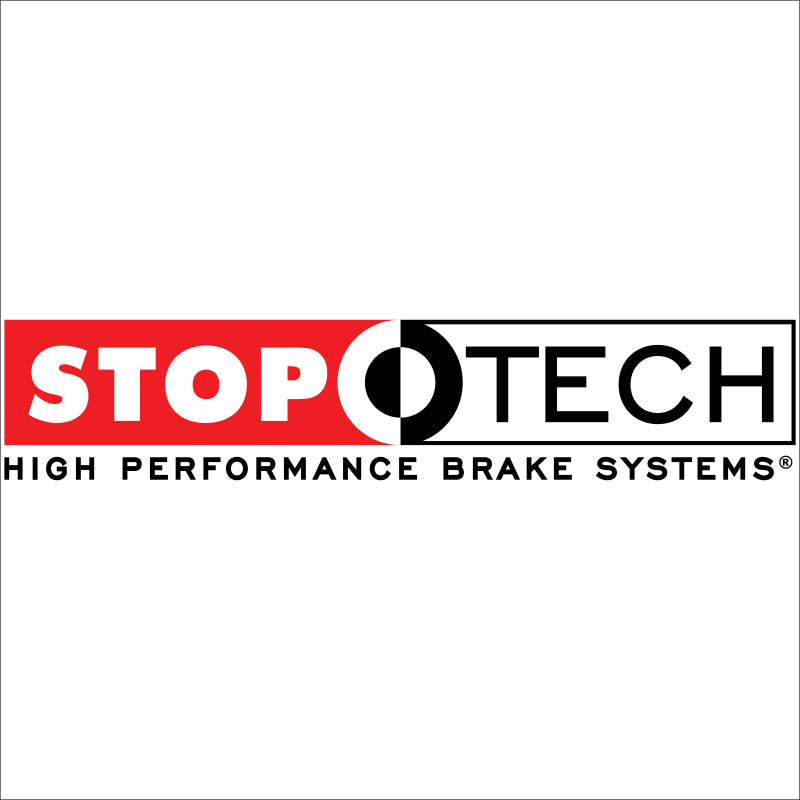 StopTech rear left sport slotted and drilled brake rotor for 2016-2017 Subaru WRX with Eyesight Technology, high-performance brake component.