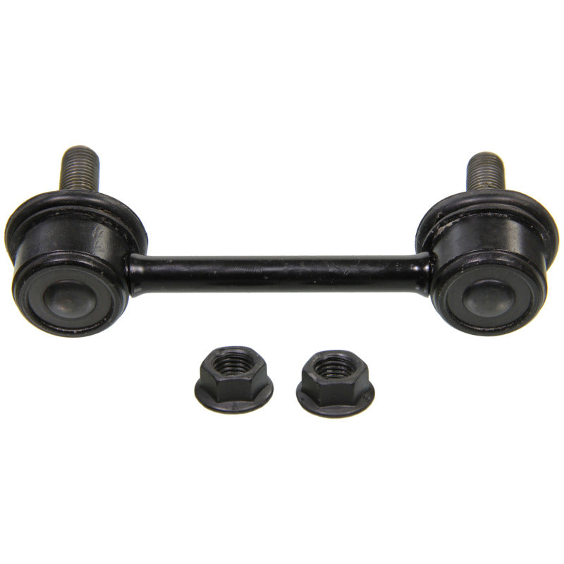 Moog rear sway bar endlinks for Nissan Altima 2002-2006, showing the metal endlink components with rubber bushings.