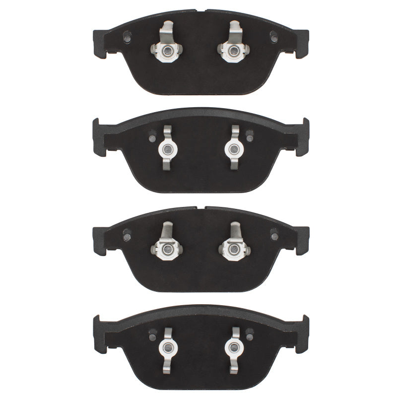 R1 Concepts Audi SQ5 front ceramic brake pads, OE quality, showing clean, durable brake pad surfaces with metal backing plates.