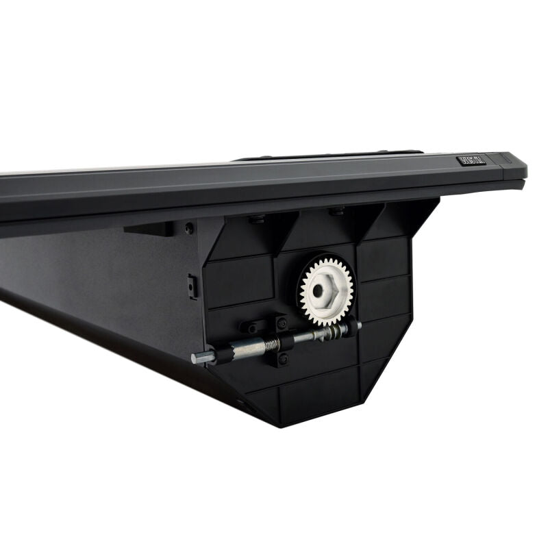 Westin roll-up tonneau cover in black on Silverado/Sierra 1500 5ft 8in truck bed, manual retractable design.