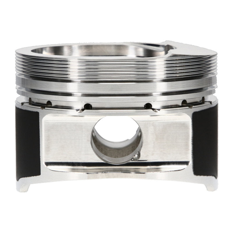 Set of six forged JE Pistons for VW 2.8L VR6 engine, high-performance piston kit for 6-cylinder engine restoration or upgrade.