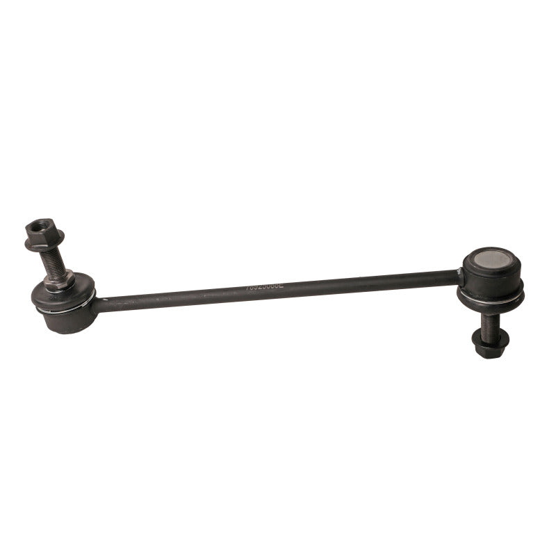 Moog front sway bar endlink for 2018-2021 Buick Enclave, showing the metal end connection and rubber bushing for suspension stability.