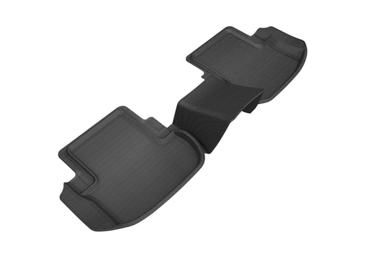 Black 3D MAXpider rubber floor mats for 2018-2020 Mercedes-Benz E-Class Coupe C238, second row, durable and custom-fit.