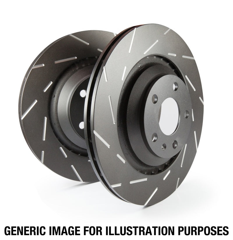 EBC slotted rear brake rotors for Dodge Ram 2500 5.7L 2WD/4WD pickup truck, high-performance brake components