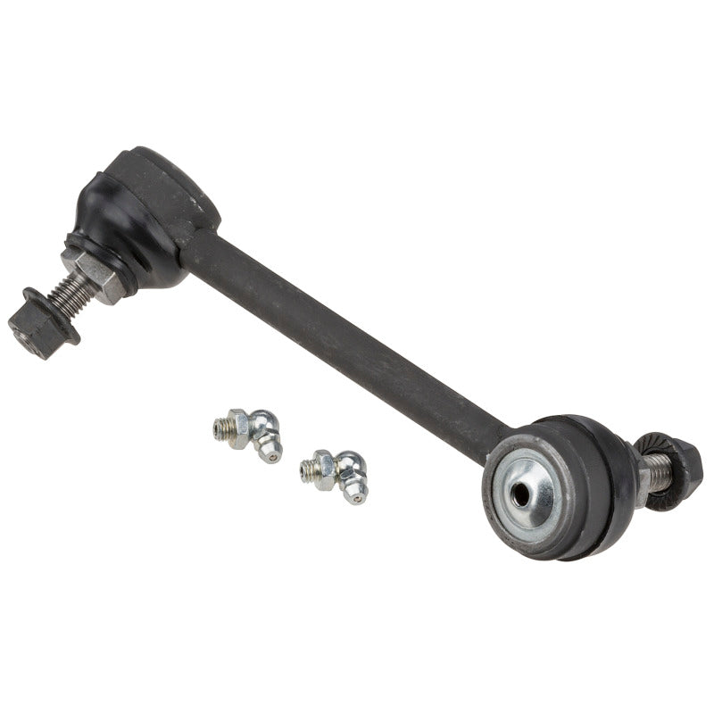Moog front left sway bar endlink kit for 2006 Isuzu i-350, showing metal link with bushings and mounting hardware.