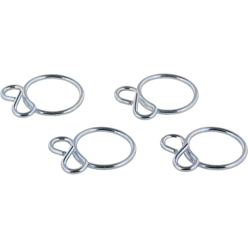 All Balls Racing hose clamps, 4-pack, 12.5mm size, black metal clamps for securing hoses in automotive and motorcycle applications