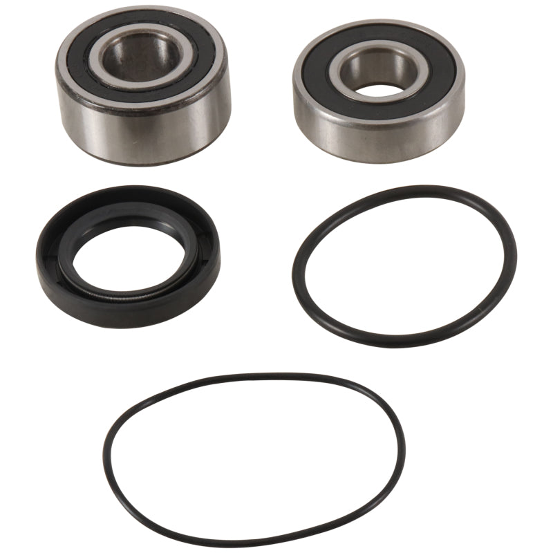 Pivot Works Honda ST1100 rear wheel bearing kit with control arms, designed for 1991-2002 motorcycle, showing installation components.