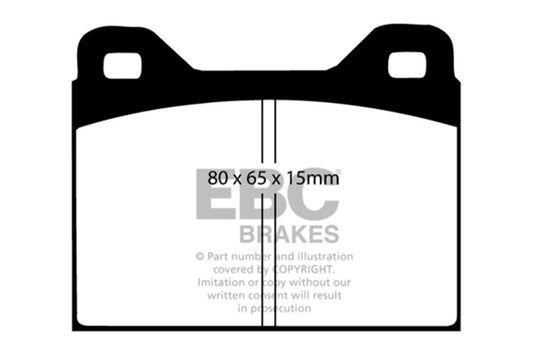 EBC Ultimax rear brake pads for Mitsubishi Outlander 2018-2021, OE quality brake pads with metal backing plates.
