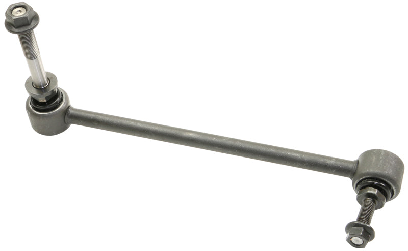 Moog front left sway bar endlink for Porsche 911 Carrera (2012-2019) shown in the image with metal construction and mounting hardware.