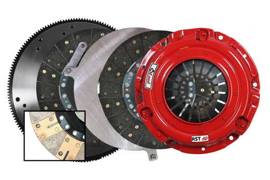 McLeod Racing RST HD Twin clutch kit with steel flywheel for 2005-2017 Ford Mustang 4.6/5.0L 8-bolt, 1-1/8 x 26, 164T.