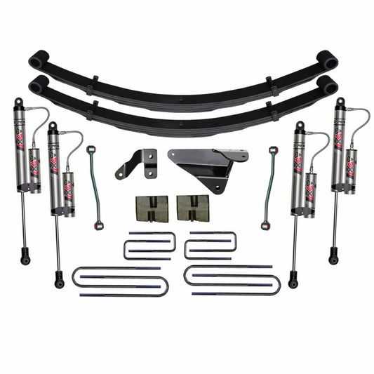 Skyjacker 6-inch lift kit installed on a 1999-2002 Ford F-250 F-350 V10 truck showing lifted suspension and off-road tires