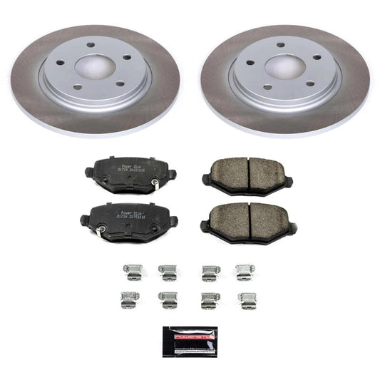 PowerStop rear semi-coated rotor kit for 2013-2014 Volkswagen Routan, performance brake kit with brake rotors visible in the image.