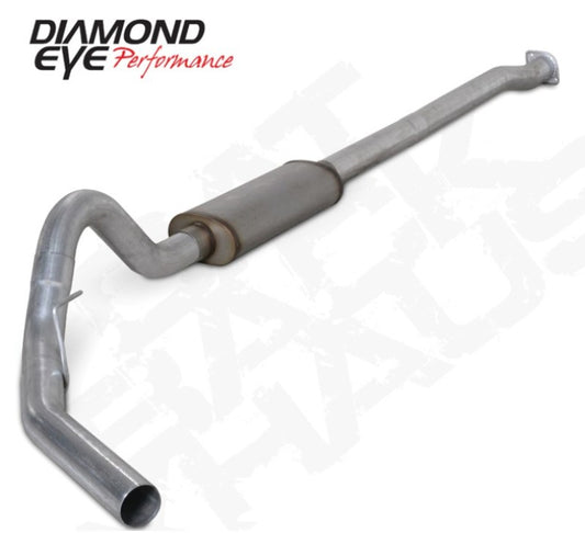 Diamond Eye Performance Catback exhaust system for Ford F150 5.4L 2009-2010, showing the single gas exhaust pipe and tips.