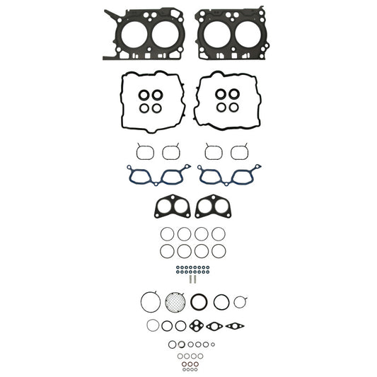 Fel-Pro Subaru Forester HS 26524 PT PermaTorque engine cylinder head gasket set with gaskets and components laid out.