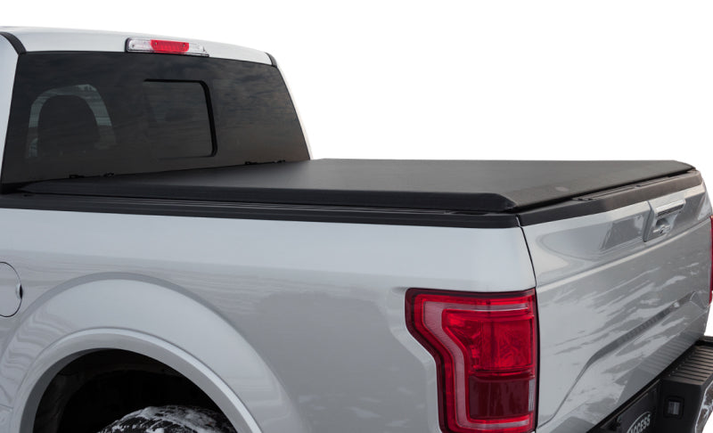 Access Literider roll-up truck bed cover on Ford Explorer Sport Trac with 4ft 2in bed, bolt-on exterior truck bed accessory
