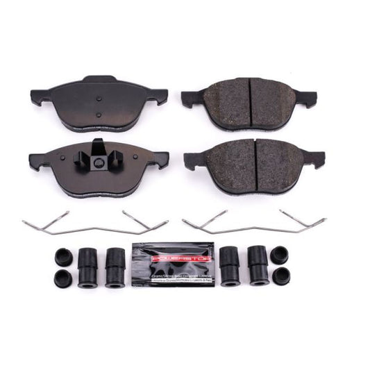 PowerStop Z23 Evolution Sport brake pads with hardware for 2013-2018 Ford C-Max, performance front brake pads.