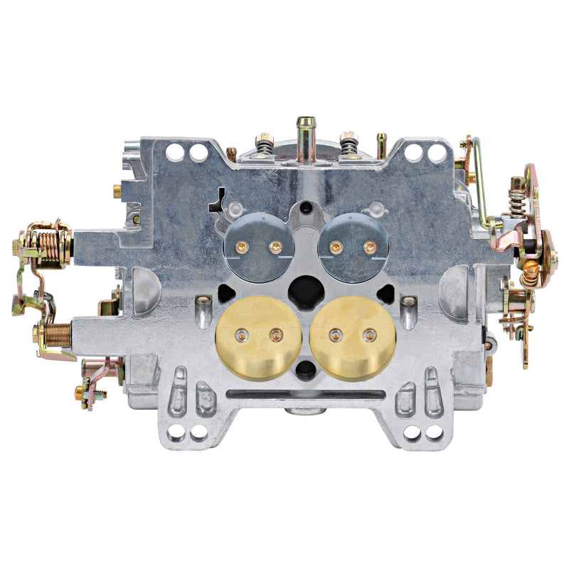 Edelbrock AVS2 500 CFM carburetor with manual choke in satin finish, designed for high-performance automotive engines.