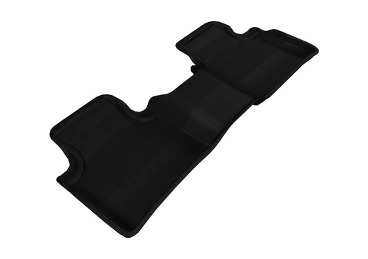 Black 3D MAXpider rubber floor mats for 2009-2014 Nissan Maxima second row, showcasing durable, textured surface and custom fit.