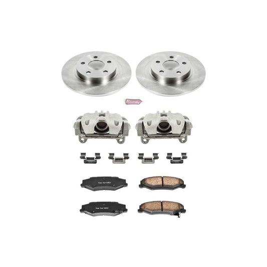 PowerStop OE rear brake kit with calipers for 2003-2005 Buick Park Avenue, including brake pads and hardware.