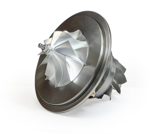Garrett GT2860R turbo cartridge showing detailed turbine wheel and housing for vehicle turbocharger replacement.