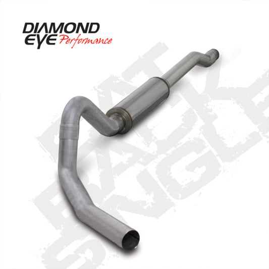Diamond Eye Performance Catback exhaust system for 2003-2006 Ford 6.0L Excursion, showing sleek stainless steel pipes and muffler.