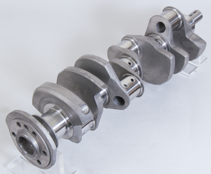 Eagle Chevrolet 305/350 2-piece rear seal forged 4340 steel crankshaft with 3.75-inch stroke, shown in the image.
