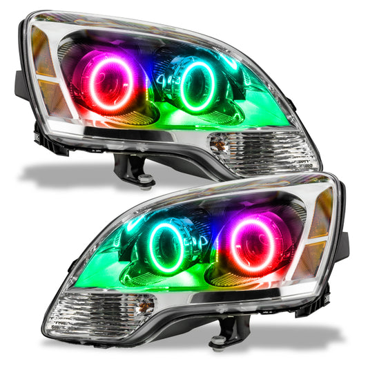 Oracle Lighting GMC Acadia 2008-2012 halogen headlight with ColorSHIFT SMD HL, second design, showcasing the modern headlight assembly.