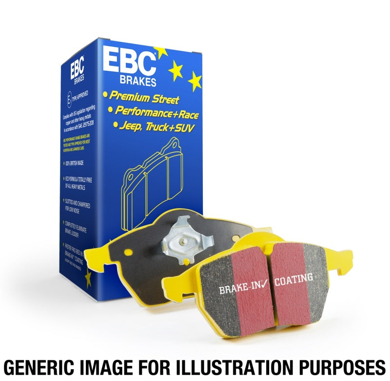EBC Yellowstuff front brake pads for Porsche Boxster 718 2.5L Turbo, performance brake pads, iron rotors only, model year 2016+