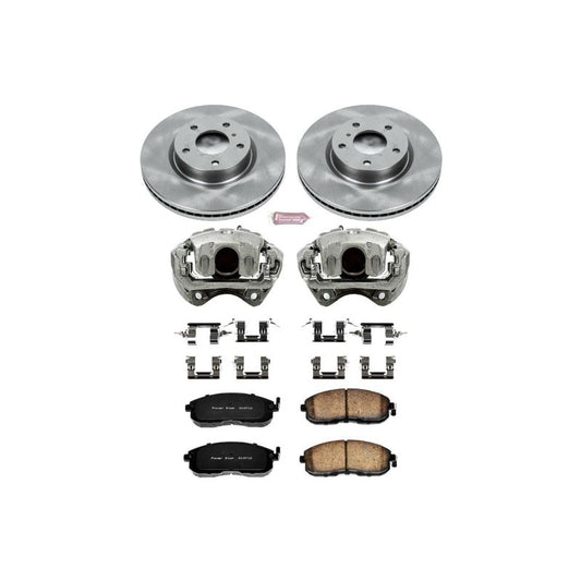 PowerStop OE brake kit with front calipers for 2003-2005 Infiniti G35, including brake rotors and calipers.