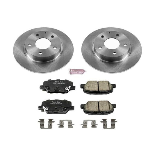 Rear brake kit for Mazda 3 from PowerStop, includes OE-style rotors and pads for model years 2014-2016.