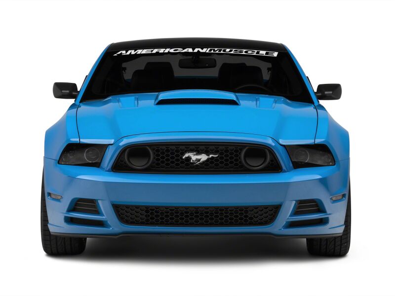 Raxiom Ford Mustang axial series HID bulb upgrade with 6000K color temperature installed in headlight for enhanced visibility