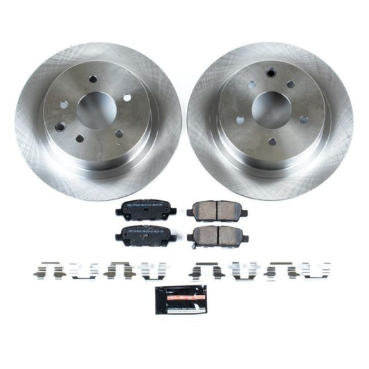 PowerStop rear OE brake kit for 2002-2006 Nissan Altima, including brake pads and rotors for reliable stopping power.