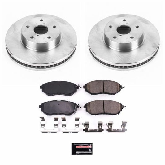 PowerStop OE brake kit for 2015 Subaru Legacy front brakes, includes rotors and calipers for reliable stopping power.
